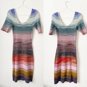 Anthropologie multicolor striped sweater dress size M